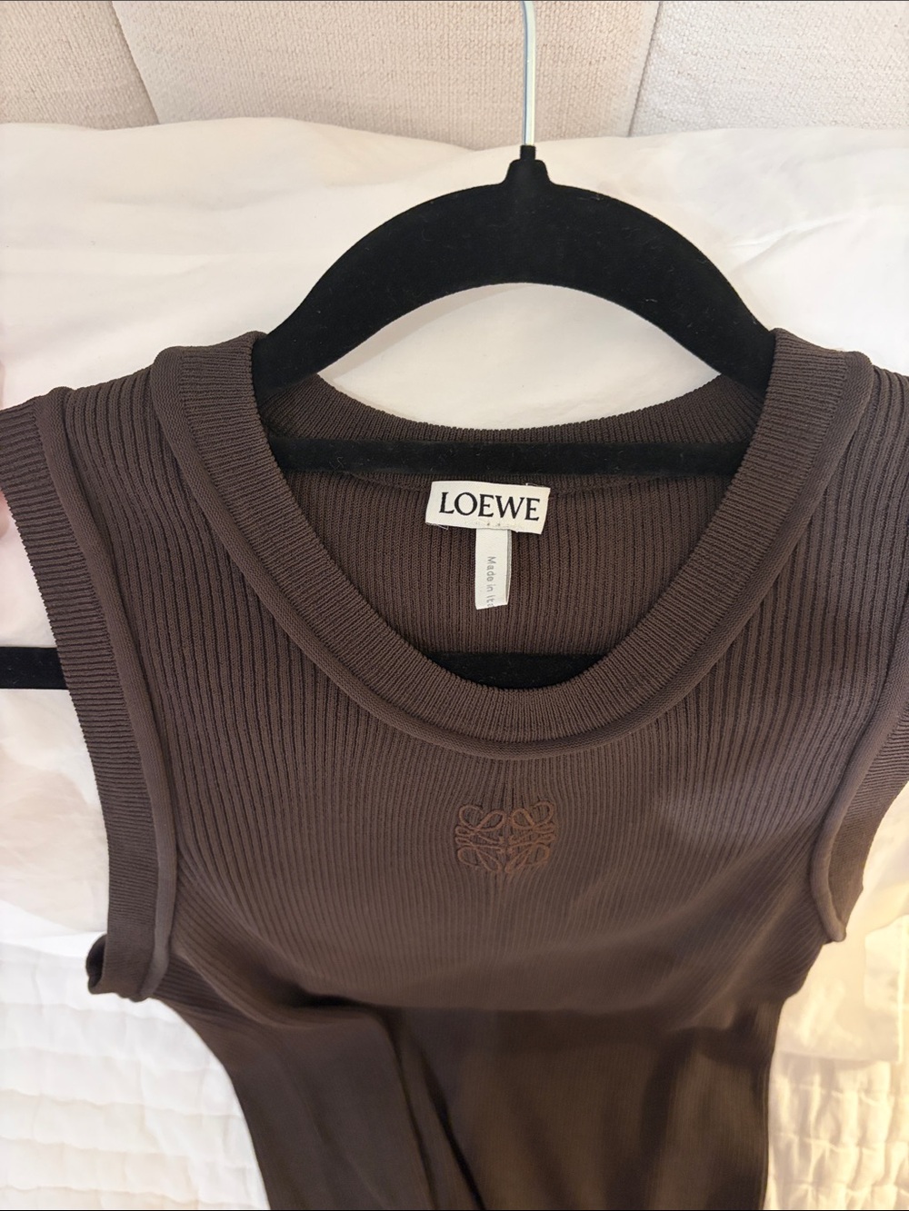 Loewe Anagram Embroidered Ribbed Top - Picture 2 of 4